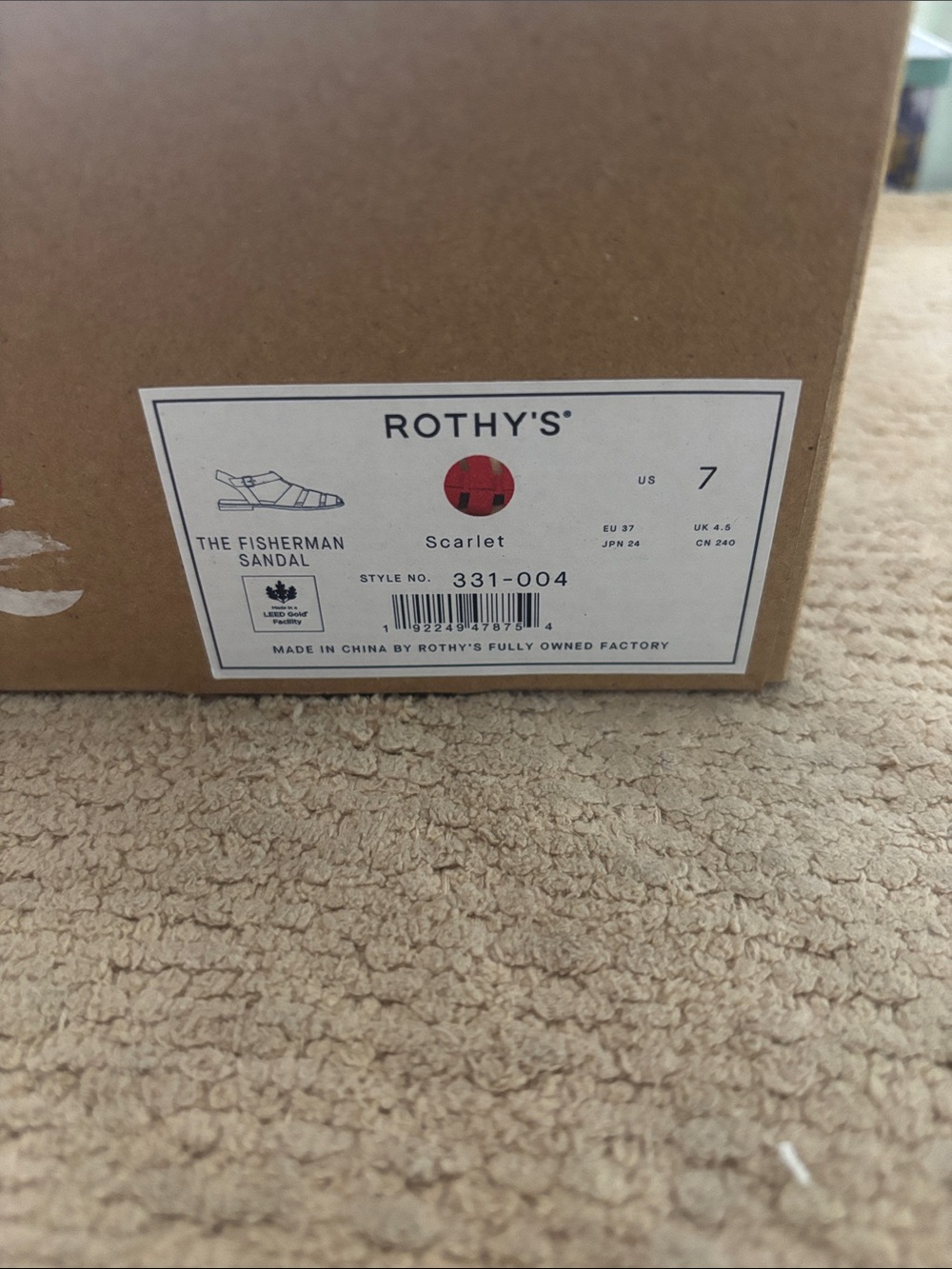 Rothy's Red Strappy Fisherman Sandals - Picture 5 of 5